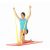 Fitness Band gumiszalag - 15 cm X 120 cm - fekete