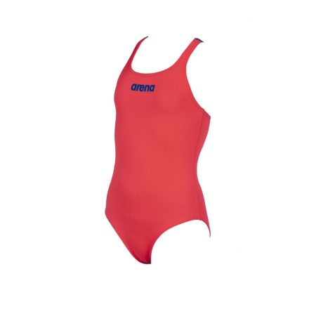 Arena Solid Swim junior leány úszódressz - 164 fluo red/kék