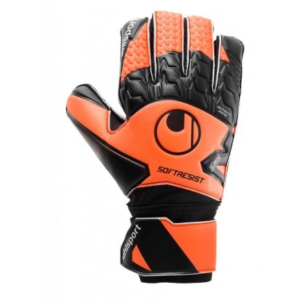 Uhlsport Soft Resist fekete/fluo red kapuskesztyű 7.5