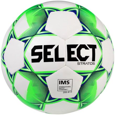 Select Stratos 5-ös méretű futball labda -fehér/zöld