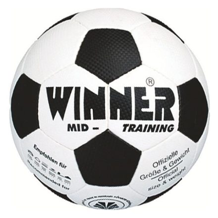 Winner Mid Training fekete/fehér 5-ös méretű futball labda