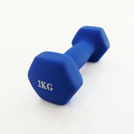 Neoprén egykezes súlyzó - 2 kg - kék